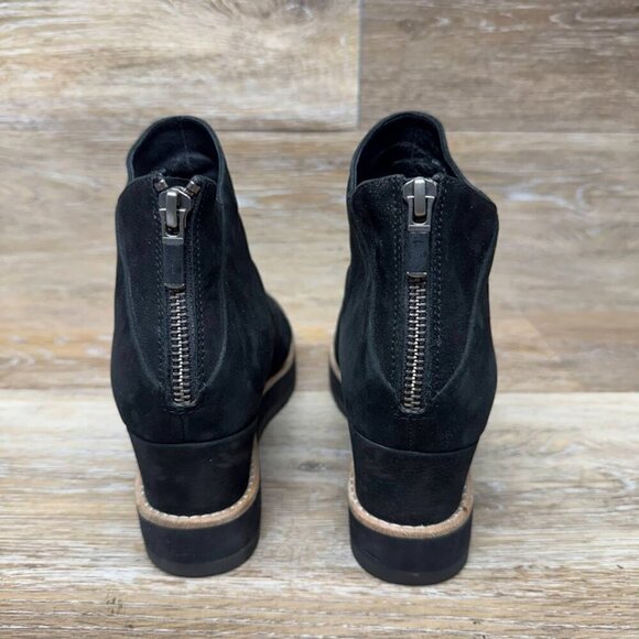 Eileen Fisher Clapton Black Suede Wedge Heel Bootie Women's Size 7.5 - Picture 3 of 8